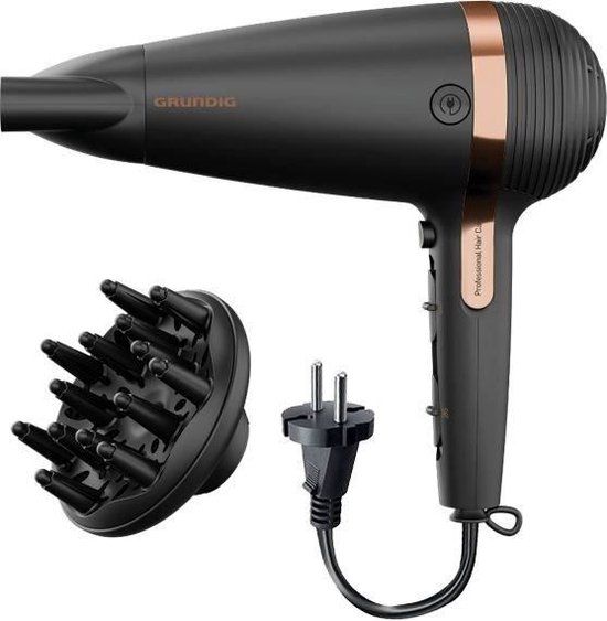 Grundig HD 7081 - Föhn - 2100W - Zwart/Roze Goud