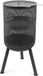 BonFeu BonVes 45 Noir Acier - Brasero avec grill et bac de récupération - 45x45x100 cm