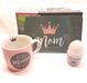 Infinite by GEDA LABELS ontbijtset 3-delig 'Mom' ontbijtset, melamine, roze/grijs, 23,5 x 9,5 x 14,5 cm, 3 stuks