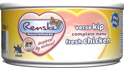 RENSKE Vers Vlees Maaltijd Kat Verse Kip Pate 24x70 Gr