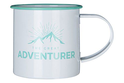 Premier Housewares Adventurer Mok - Wit/Groen - 350 ml
