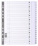 Exacompta Wit kartonnen tabbladen 160g/m2 FSC® met 20 numerieke bedrukte tabs van 1 tot 20 en gelamineerd - Afdrukbare indexpagina - Formaat A4 Maxi