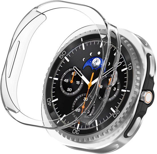 imoshion Samsung Screen protector - Geschikt voor Samsung Galaxy Watch 8 Classic (46 mm) - Full Cover Hard Case / Beschermend Hoesje - Transparant