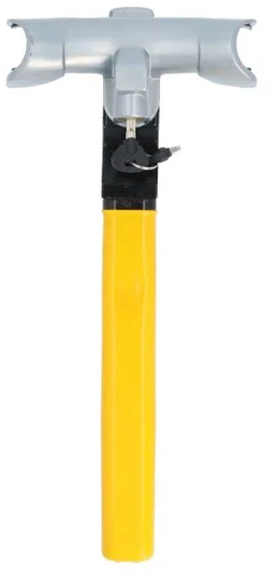 Carpoint Stuurslot Rotarylock - Geel/Zwart - Auto - Voorkomt Diefstal