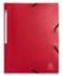 Exacompta Elastomappen - 3 kleppen - Elastiek - A4 - Rood - 10 stuks