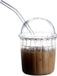 Shenzhen Haorui Industrial Technology Co., Ltd. Gobelet réutilisable pour smoothie - Bouche large 15oz gobelet à café glacé - Tasse à thé à bulles en verre pour cola soda bureau à domicile bar (Blanc)