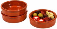 Concorde Iberica Tapas schaaltjes Alicante - 3x - 18 x 6.5 cm - terracotta - met handvatten