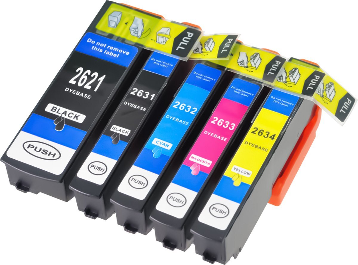 inktdag inktcartridges voor Epson 26XL, multipack van 5 kleuren voor Epson Expression Premium XP510, XP520, XP600, XP605, XP610, XP615, XP620, XP625, XP700, XP710, XP720, XP800, XP810, XP820