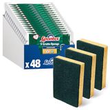 SPONTEX Durable Scraper Sponge - 48 Green Scrub Sponges (16 packs of 3)