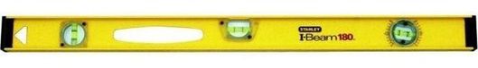 STANLEY Waterpas, 1-42-921, I-balkprofiel, 180 cm, aluminium, precisie van +/- 1,5 mm/m, met 3 libellen