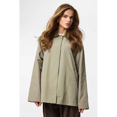 PIECES trenchcoat groen