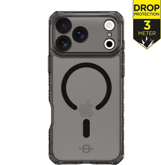 ITSKINS HybridMagFrost R Backcover Shockproof voor Apple iPhone 17 Pro - Zwart