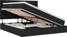 vidaXL Opbergbed met matras, zwart, 160 x 200 cm, met stoffen bekleding