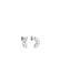 PURELEI Boucles d'oreilles Fan Argent Acier inoxydable Femme 18 carats Zirconia