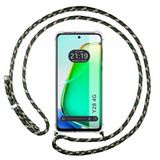 Tumundosmartphone Transparante beschermhoes voor Vivo Y28 4G, met koord in groen/goud