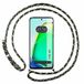 Tumundosmartphone Transparante beschermhoes voor Vivo Y28 4G, met koord in groen/goud