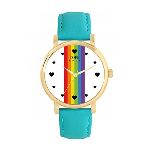 Toff London Pride Lineair wit hart wapenstokken Horloge - 5059911021012