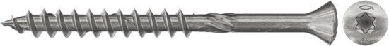 Fischer 300x Houtfaçadeschroef FFSII-RT6 4,5 x 50 mm Verzonken kop Roestvrij staal A2 Deeldraad Binnenster TX - 548561