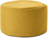Lumaland zitzak poef | Compacte zitzak met 3-in-1-functie: comfortabele poef, handig tafeltje en stijlvolle voetenbank voor binnen en buiten I Met flexibele EPS-vulling | Ø 25 x 45 cm