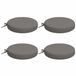 vidaXL Coussin d'assise SOEST 4 pcs 100% Polyester Gris Ø 35 x 7 cm