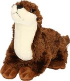 Uni Toys Knuffeldier Otter - zachte pluche stof - bruin - 16 cm