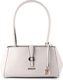 GUESS Carrie Girlfriend Shoulder Bag Stone Lichtgrijs