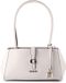 GUESS Carrie Girlfriend Shoulder Bag Stone Lichtgrijs