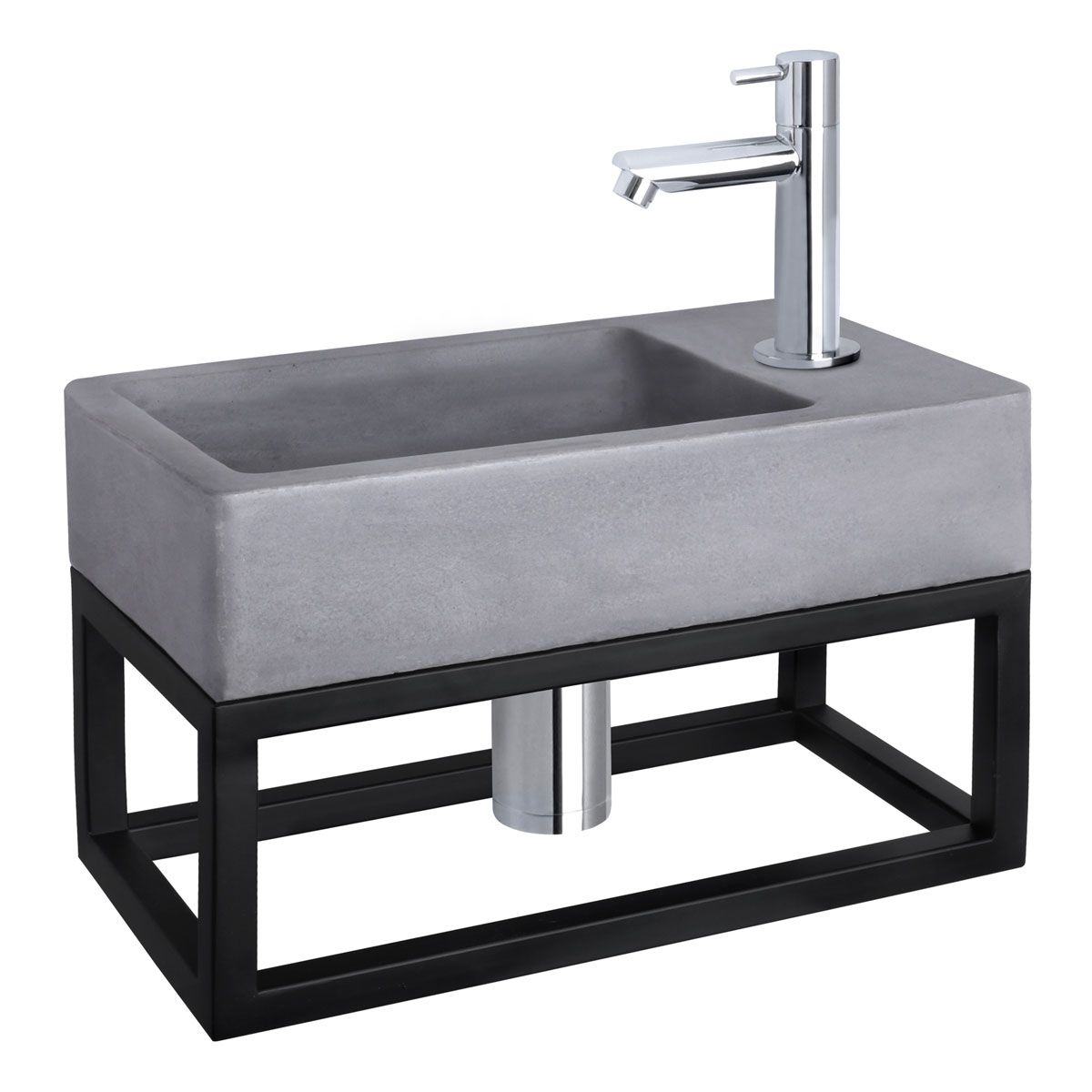 Differnz Fonteinset Force Rechthoek 40x22x23.5cm Beton Donkergrijs