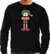 Bellatio Decorations foute kersttrui/sweater heren - Drank Elf - zwart - Kerst elfje L