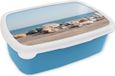 MuchoWow Boîte à pain - Bleu - Boîte à lunch - 18x12x6 cm - Sans BPA - Hermétique