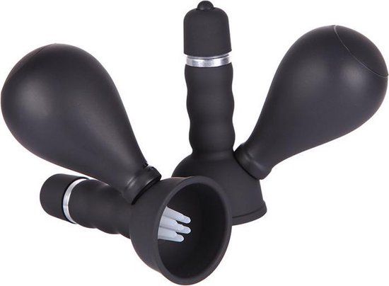 Eroticnoir - Luxe tepel Vibrator - Zwart - Set van 2