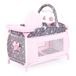 Poppenbed Bayer Design Poppenbed met geïntegreerde kinderstoel, eettafel, mobiel, dekbed, kussen