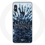 Maniacase Hoesje voor Xiaomi Redmi Note 5 Pro Game of Thrones seizoen 8 Aflevering 1 De IJzeren Troon Personages logo Grijs