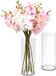 Giftdecor Bloemenvaas - 2x - helder acrylglas - D12 x H30 cm - cilinder - boeketvaas - 3,4 liter