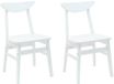 vidaXL Eetstoelen 2 stuks Massief Rubberhout Wit 42 x 47.5 x 81 cm