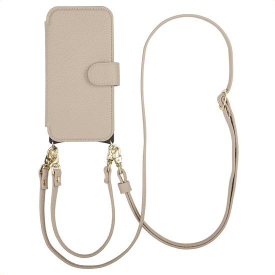 Selencia Bookcase met MagSafe en Koord voor Samsung Galaxy S25 Ultra - Beige