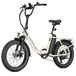 Bekup S3 Vélo électrique, 20 pouces, acier au carbone de haute qualité, batterie 48V 15Ah, autonomie de 75 km, Shimano 7 vitesses, vélo électrique pliable, blanc