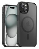 UNBREAKcable Magnetisch hoesje voor iPhone 15, compatibel met MagSafe, volledige camerabescherming, ingebouwde magnetische ring, valbescherming, schokbestendig, dun telefoonhoesje (zwart)
