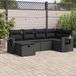 Maison Exclusive - Ensemble de meubles de jardin 6 pièces avec canapé et coussins, noir, en polyrotin