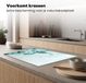 Merkloos KitchenYeah® Inductie beschermer 76x51.5 cm - Marmer print - Olieverf - Blauw - Inductiebeschermer