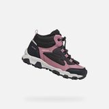 GEOX Hoge sneakers J464LB - Kinderen - Vrouwen - Maat 34 - Rose foncé/Noir