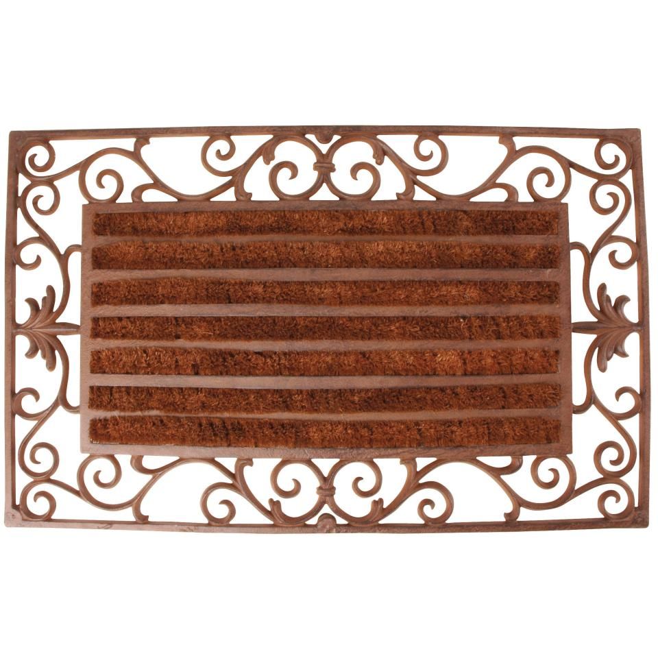 Esschert Design Deurmat met kokosrolborstels 40x60 cm bruin