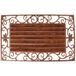 Esschert Design Tapis de porte avec brosses à rouleau en coco 40x60 cm marron