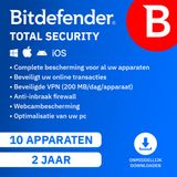 Bitdefender Total Security - 24 maanden/10 apparaten - Nederlands
