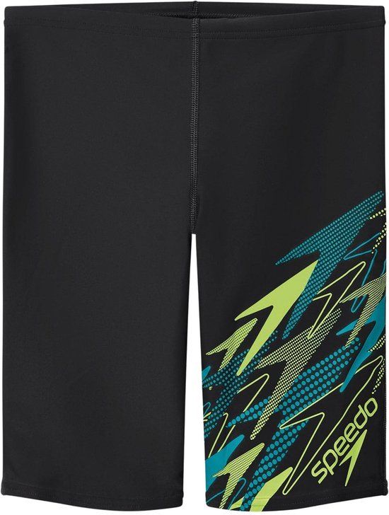 Speedo Medley Logo Jammer Jongens - Maat 176 - Zwart/Groen/Blauw
