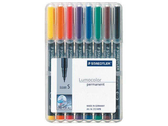 Staedtler Lumocolor SF313 8-pack assorted fine tip markers