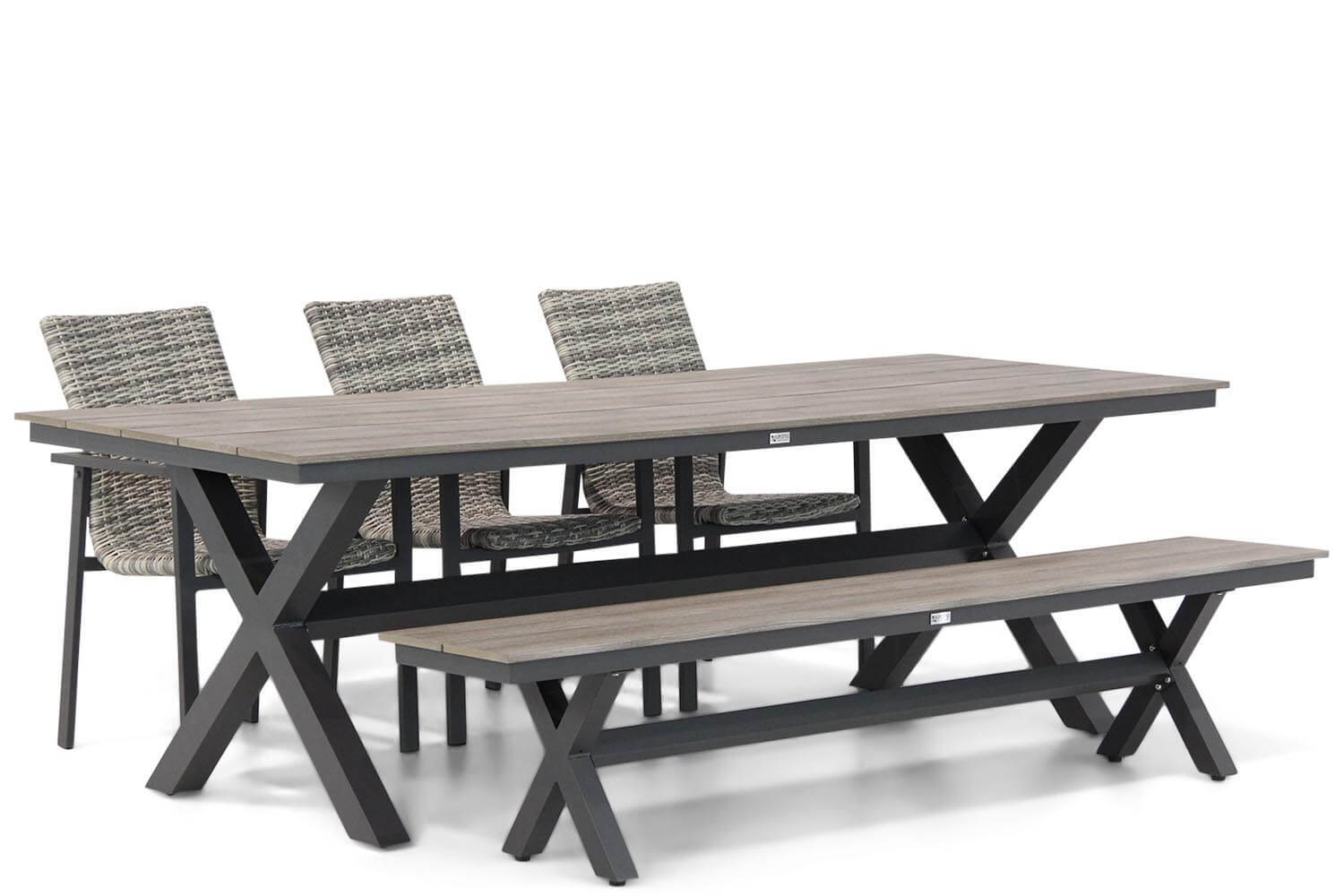 Lifestyle Garden Furniture Upton/Forest 240 cm dining tuinset 5-delig