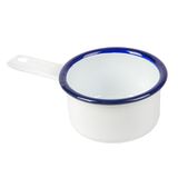 6 Enamelware 6 stuks mini-potten, 200 ml, wit