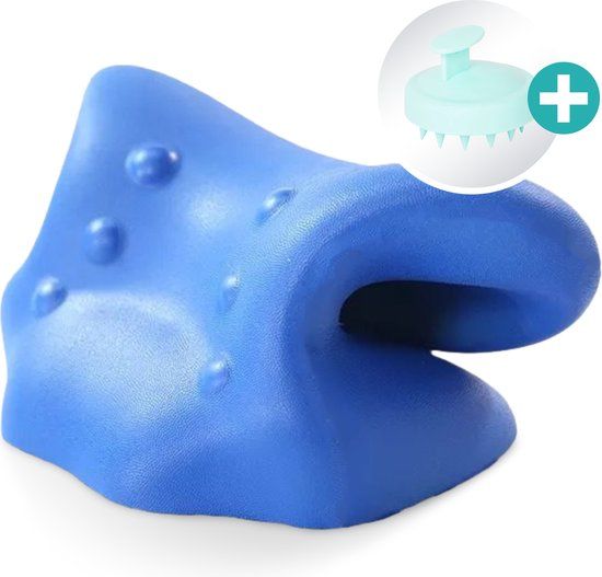 Relax Nekstretcher - Nekmassage Kussen - Blauw