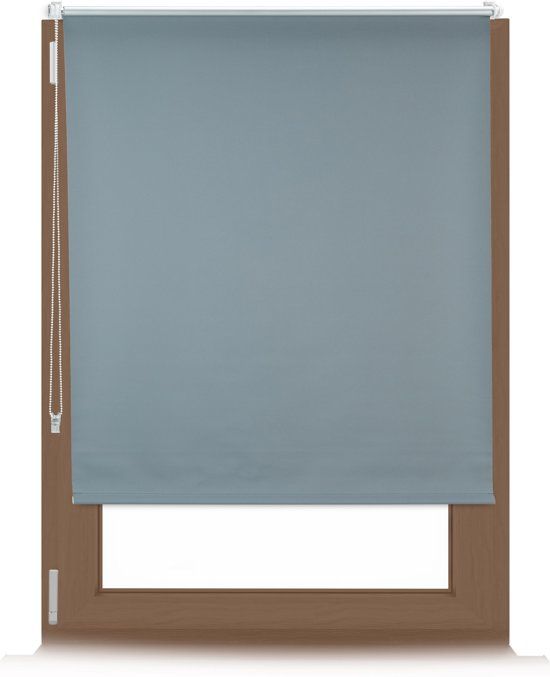 Relaxdays Verduisteringsrolgordijn Grijs - Thermo Rolgordijn Zonder Boren - 100x160cm